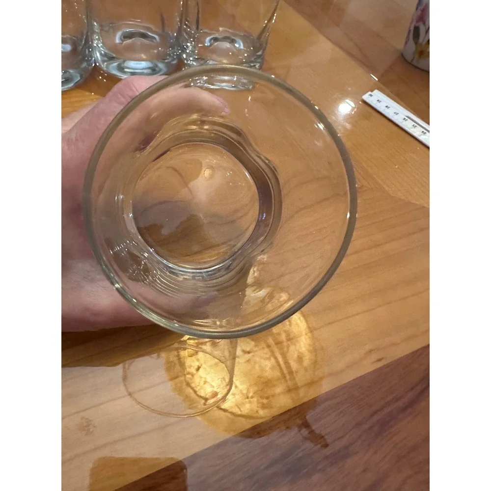 Set of 4‎ Whiskey Rocks Glasses Heavy Base Dimple Bottom Clear Lowball Tumblers